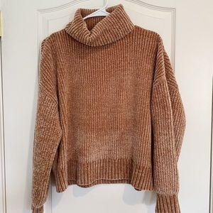 H&M Rib-knit Chenille Sweater - Tan, Size M